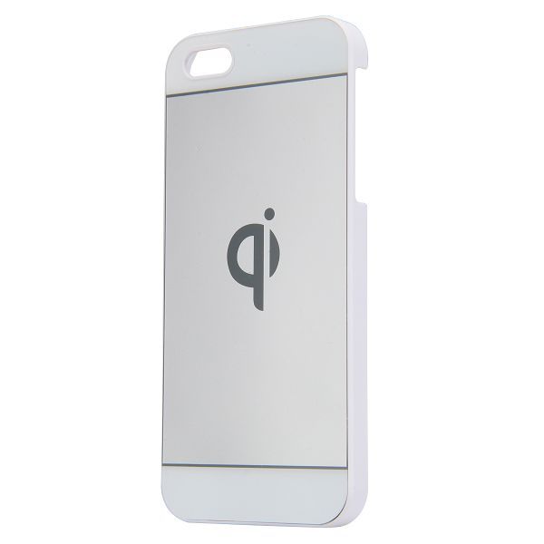 Qi hard case för trådlös laddning vit, iPhone 5/5S/SE