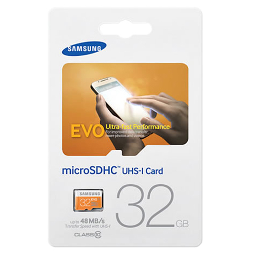 Samsung Evo MicroSDHC Class 10 UHS-I, 32GB