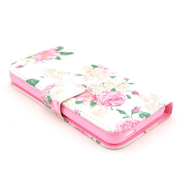 Läderfodral med ställ rosor, iPhone 5C