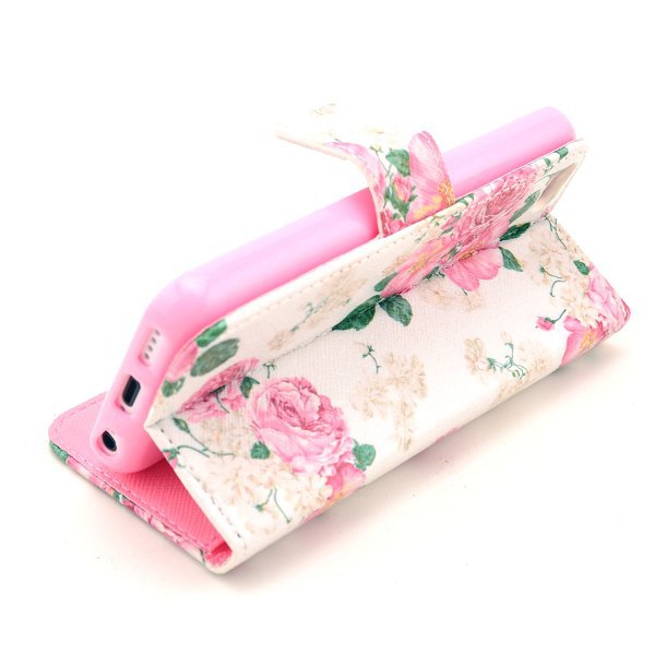 Läderfodral med ställ rosor, iPhone 5C