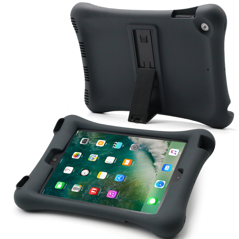 Silicone Shockproof Protective for iPad Air iPad Air 2 iPad 9.7-Black