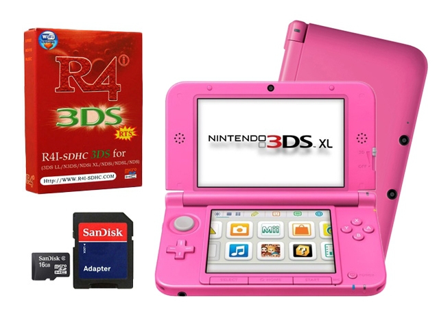 Nintendo 3DS XL + R4i 3DS + 16GB microSD