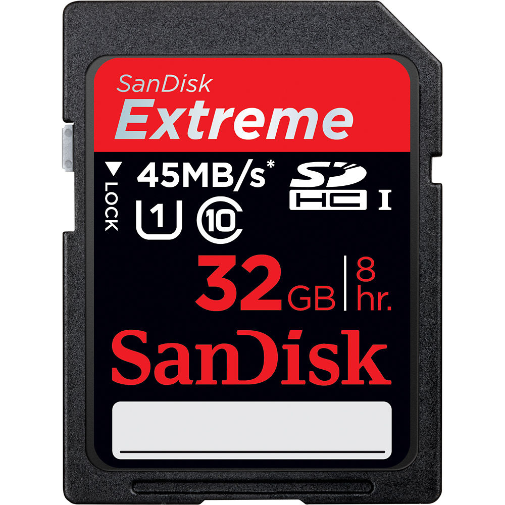 SanDisk SDHC Extreme HD 45MB/s, 32GB