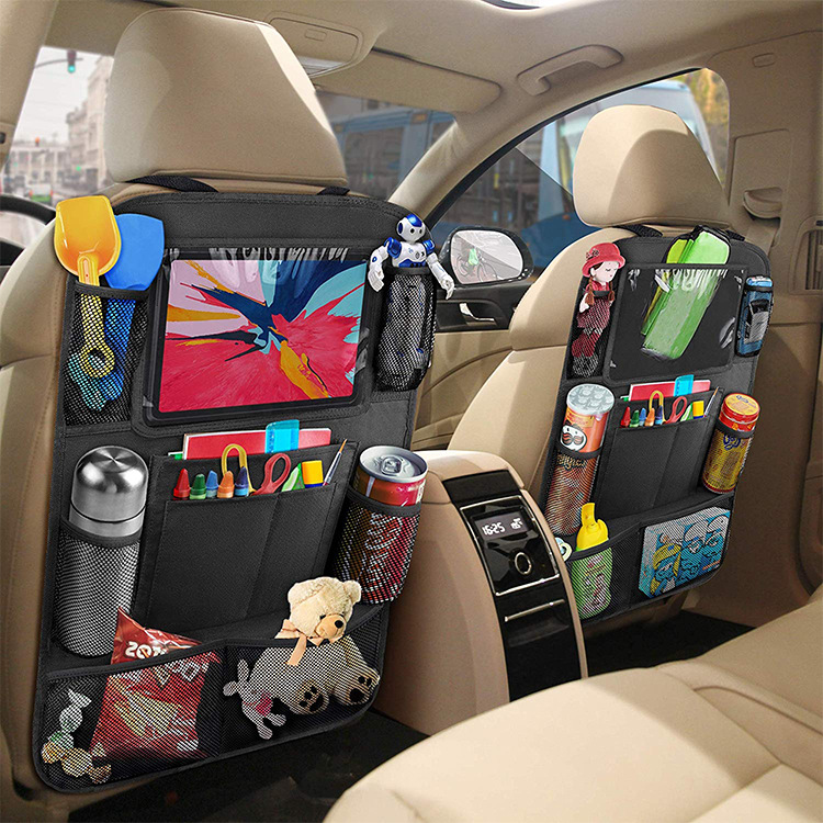 2-PACK Universal iPad-hållare för bilens baksäte, flera fack
