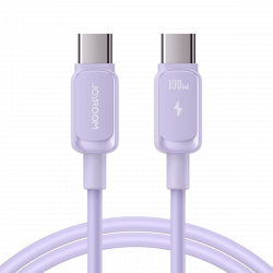 USB-C till USB-C kabel med snabbladdning, 100W, 5A, 1.2m, lila