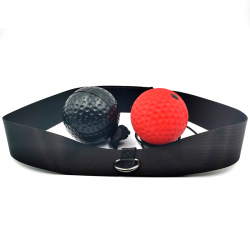 Pannband med boll för pannbandsboxning, 31-24cm, 2 bollar