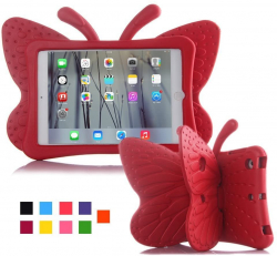 Fjärilsformat barnfodral till iPad Air/Air 2/Pro 9.7/9.7, röd