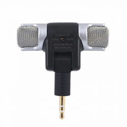 Vikbar mini-mikrofon, 110dB, svart