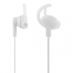 STREETZ Stay-In-Ear sporthörlurar med mikrofon, 3.5 mm, vit