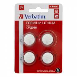 Verbatim CR2016 3V litiumbatterier, 4-pack