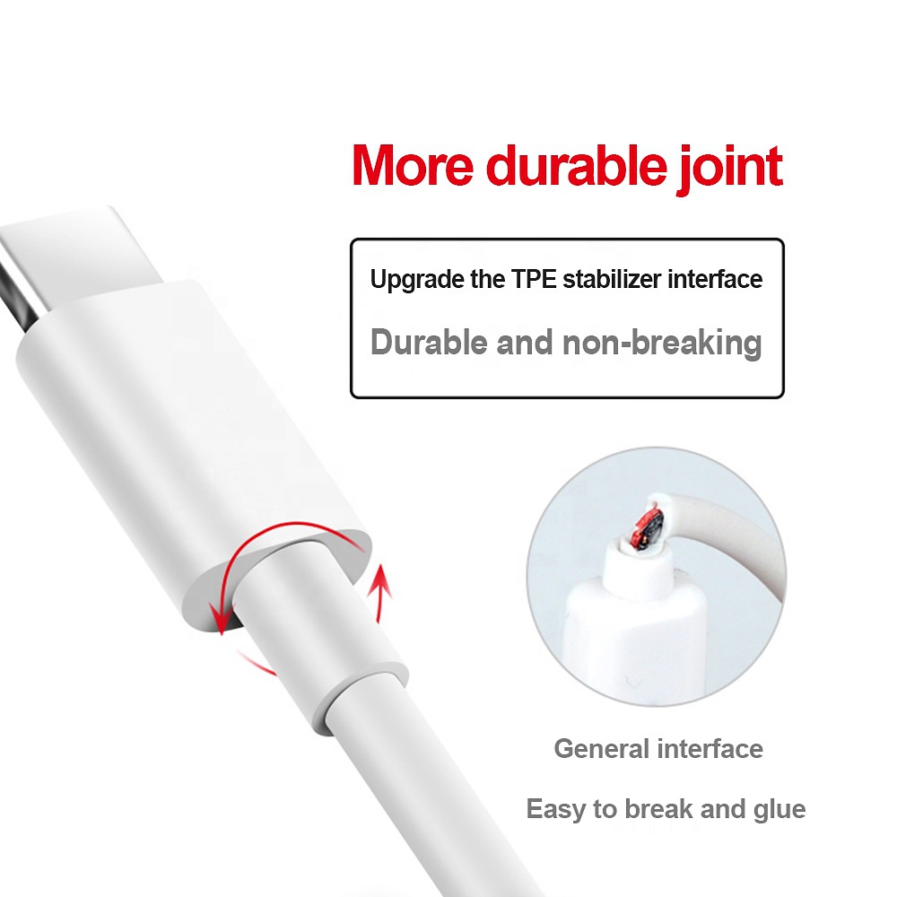 Micro-USB kabel, 0.25m, 2A, vit