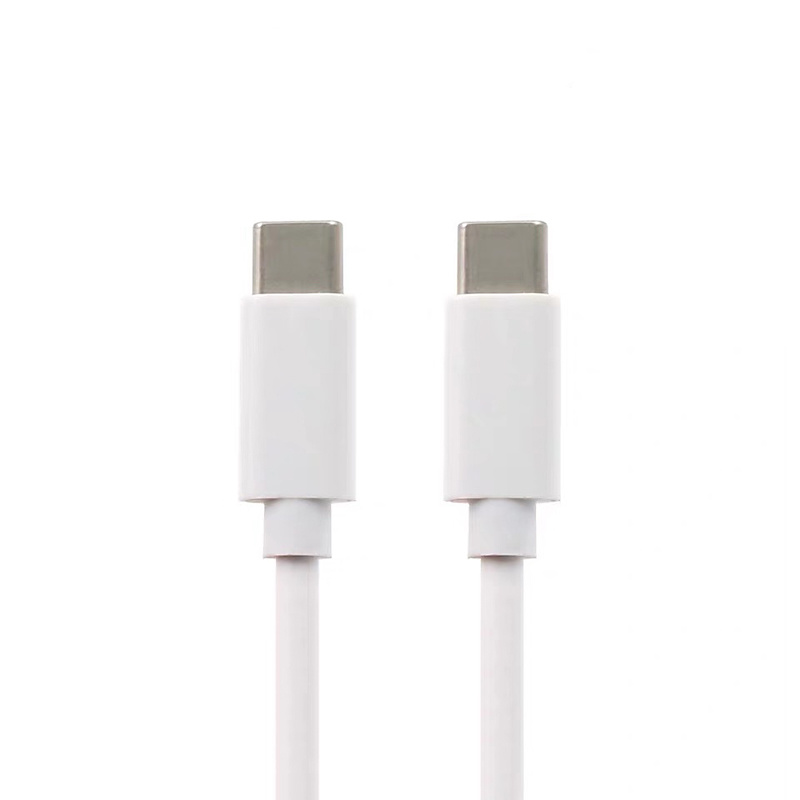 USB-C till USB-C kabel, 0.2m, Snabbladdning, vit