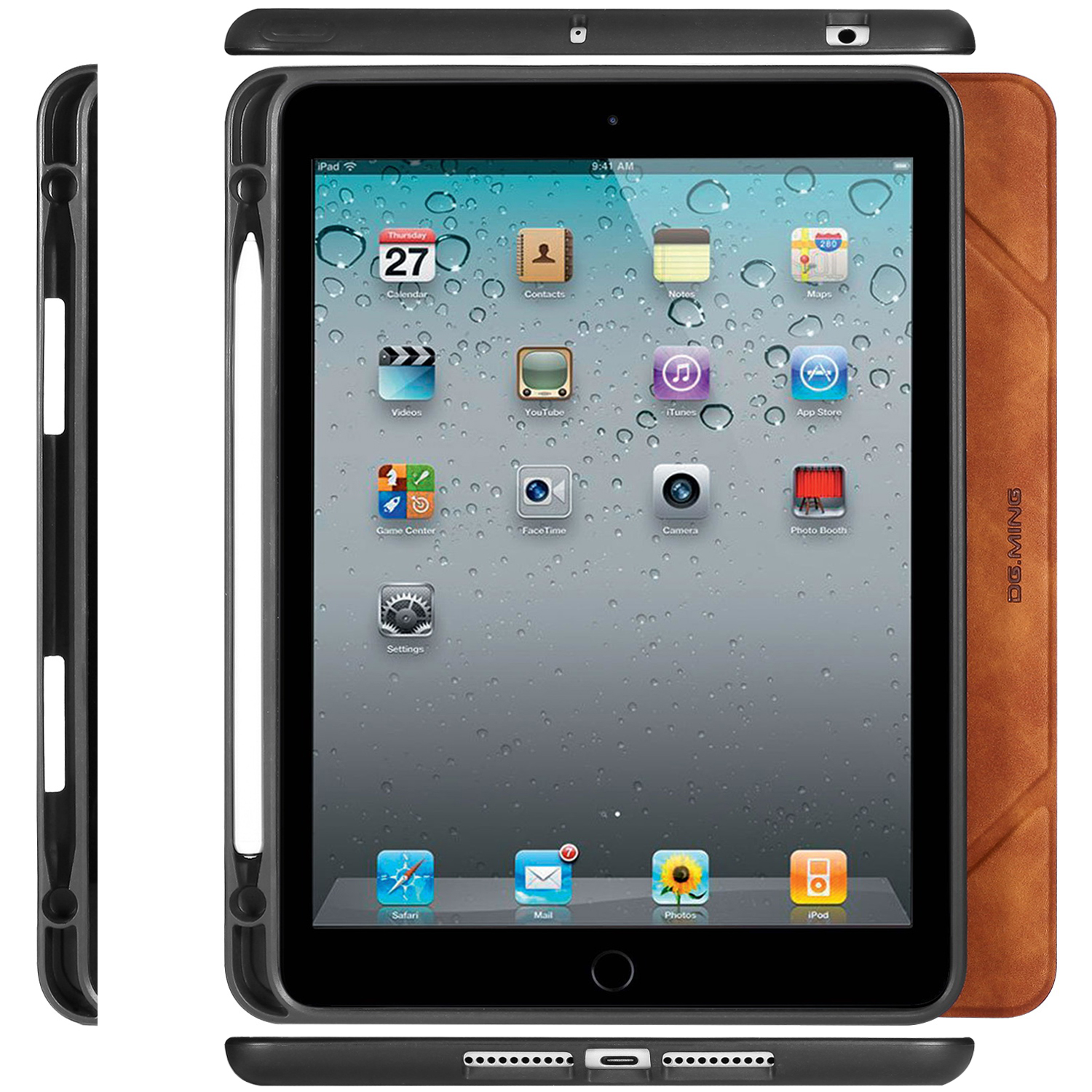 DG.MING Retro Style fodral till iPad Mini 4/5, brun