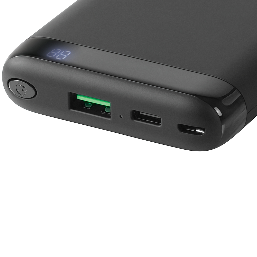 Trådlös USB+USB-C powerbank, PD 10W, 18W, 10 000mAh