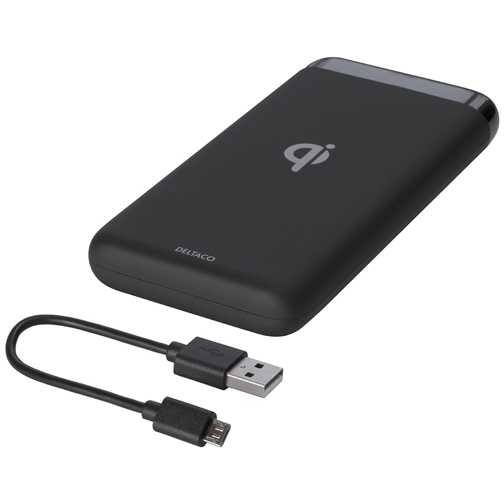 Trådlös USB+USB-C powerbank, PD 10W, 18W, 10 000mAh