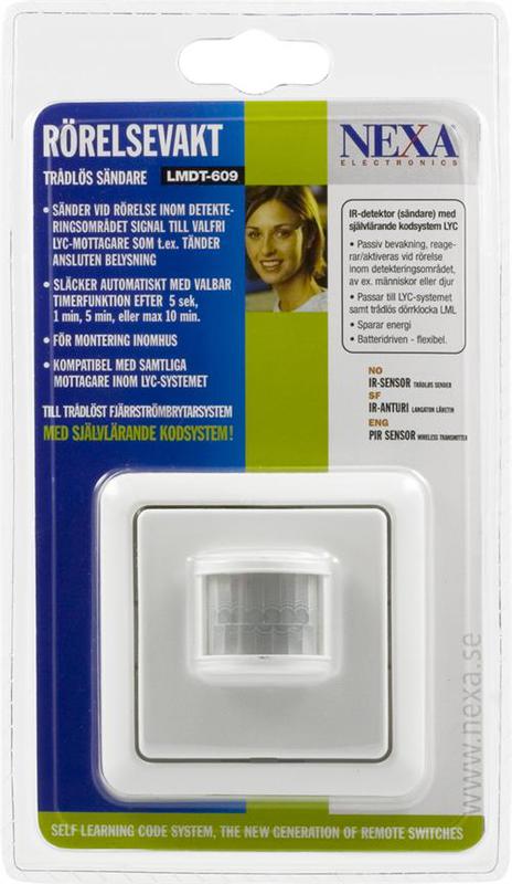 Nexa LMDT-609 IR-sensor med ljusreglering och timer, trådlös