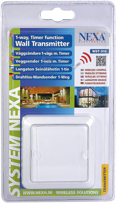 Nexa WST-916 Trådlös 1-vägs väggsändare, timerfunktion, vit
