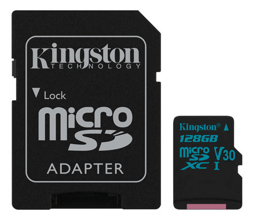 Kingston microSDXC Canvas Go 90R/45W + SD Adapter, 128GB