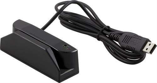 Magnetskortläsare, spår 1+2+3, USB, svart
