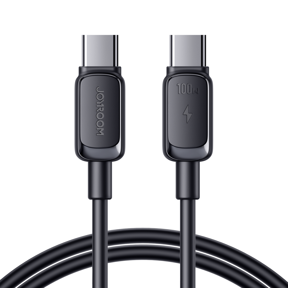 USB-C till USB-C kabel med snabbladdning, 100W, 5A, 1.2m, svart