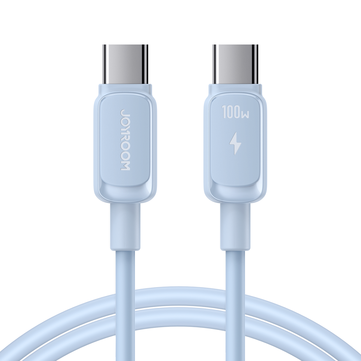 USB-C till USB-C kabel med snabbladdning, 100W, 5A, 1.2m, blå
