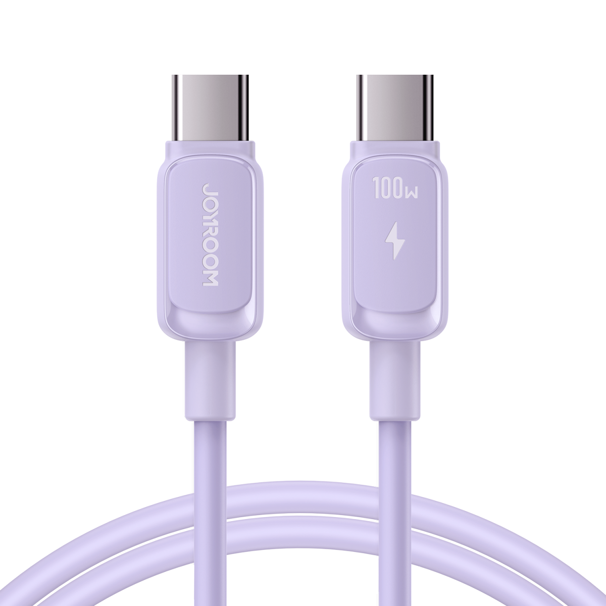 USB-C till USB-C kabel med snabbladdning, 100W, 5A, 1.2m, lila