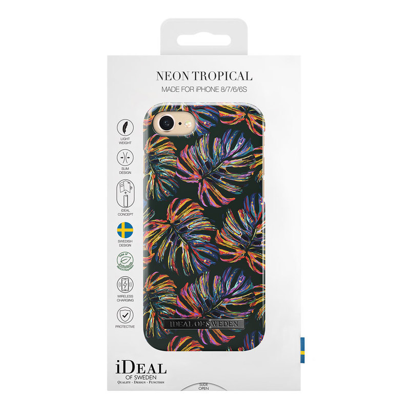 iDeal Fashion Case magnetskal iPhone 8/7/6, Neon Tropical