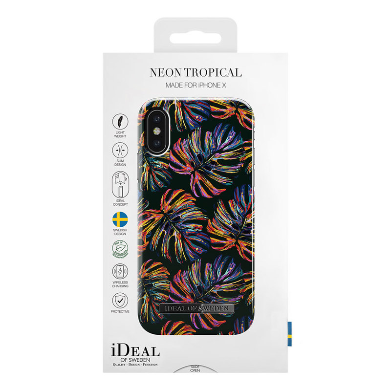 iDeal Fashion Case magnetskal iPhone X, Neon Tropical