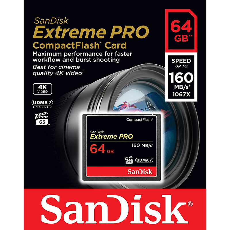 SanDisk CF Extreme Pro 160MB/s, 64GB