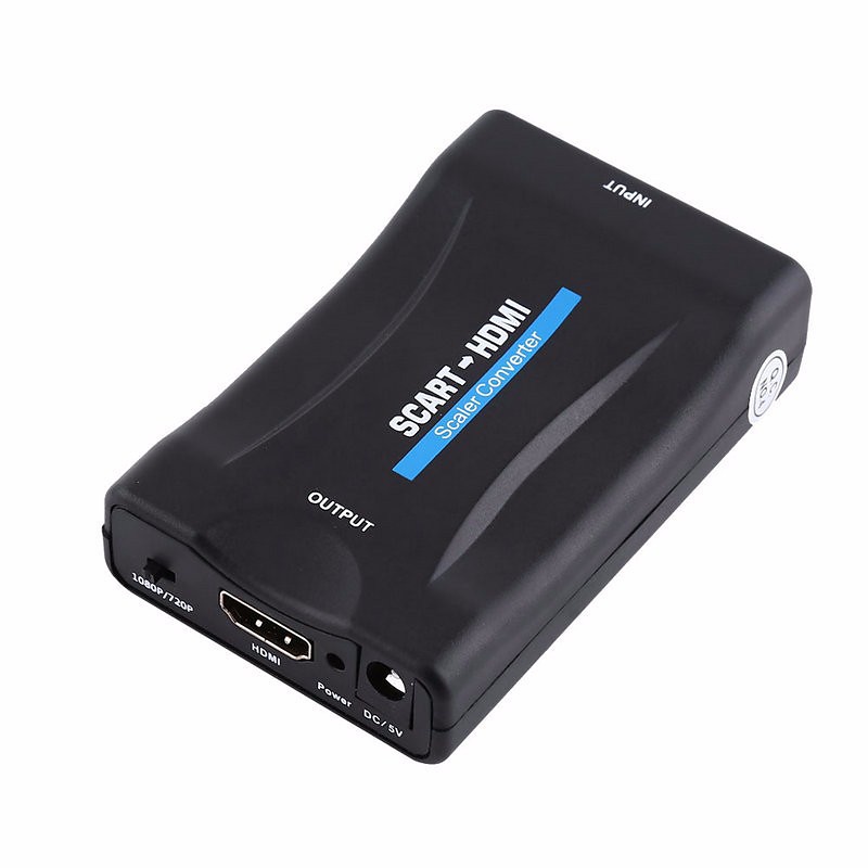 Signalomvandlare, SCART till HDMI audio scaler, 1080p, svart