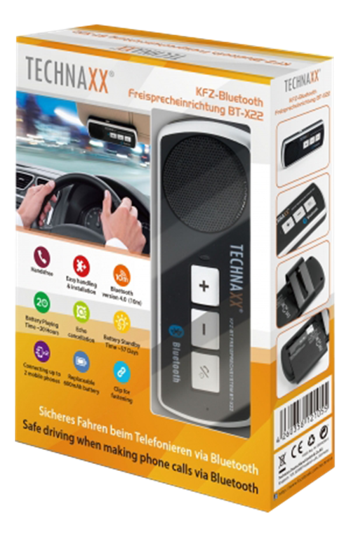 Technaxx Car Bluetooth Handsfree System BT/X22 svart