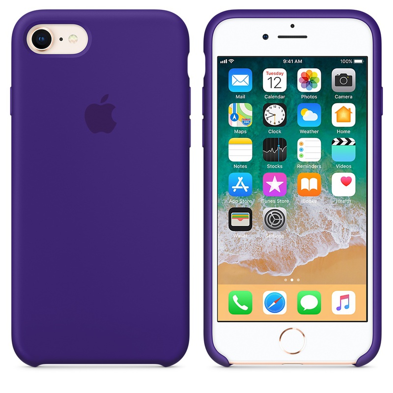 Apple MQGR2ZM/A silikonskal till iPhone 8/7, ultraviolett