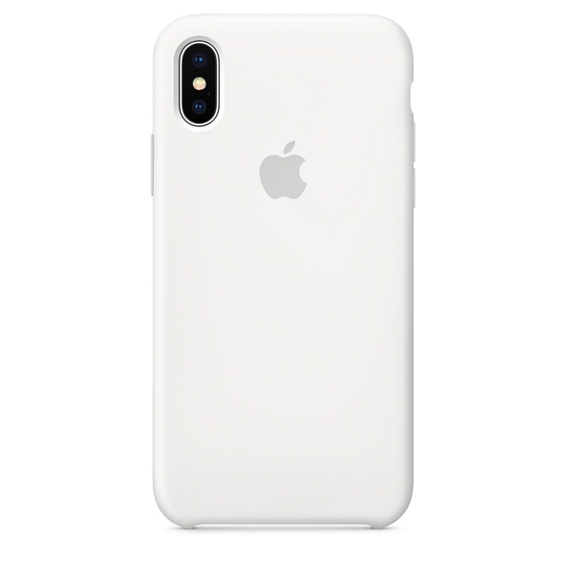 Apple MQT22ZM/A silikonskal till iPhone X, vit