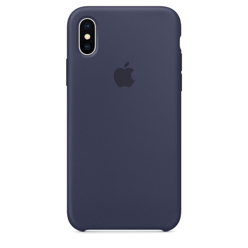 Apple MQT32ZM/A silikonskal till iPhone X, midnattsblå