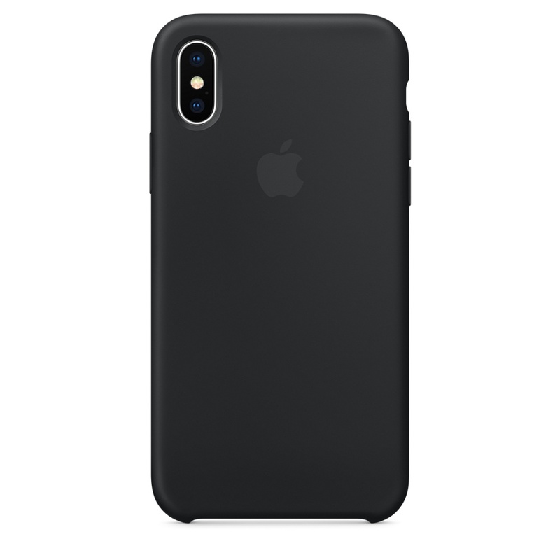 Apple MQT12ZM/A silikonskal till iPhone X, svart