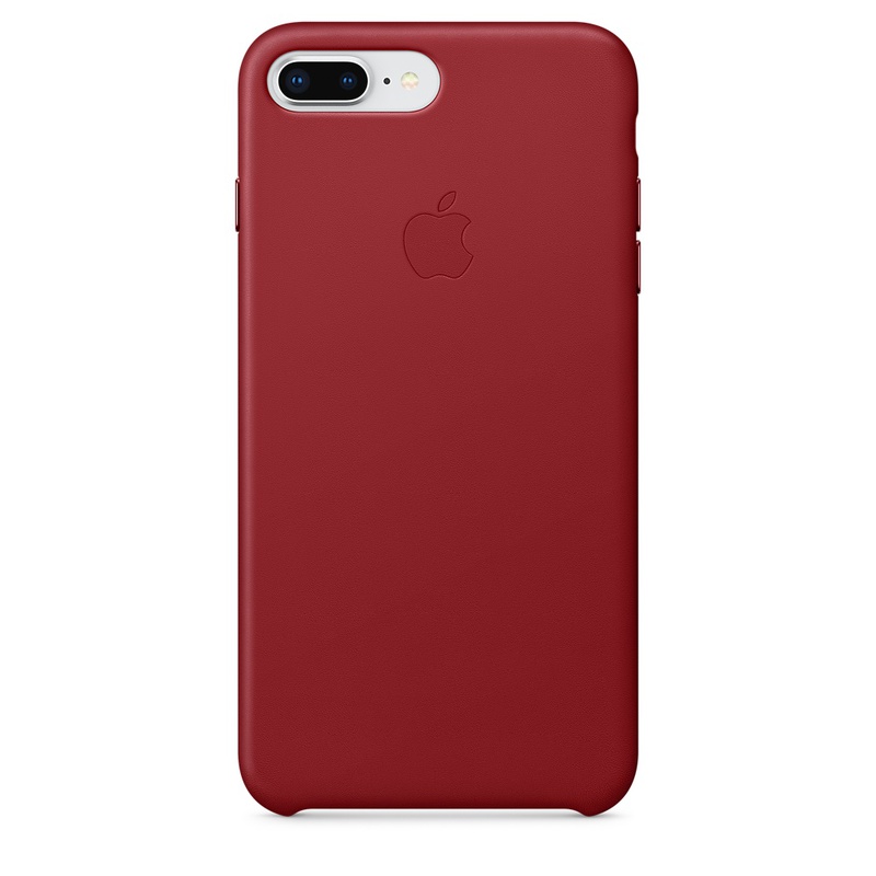 Apple MQHN2ZM/A läderskal till iPhone 8/7 Plus, röd