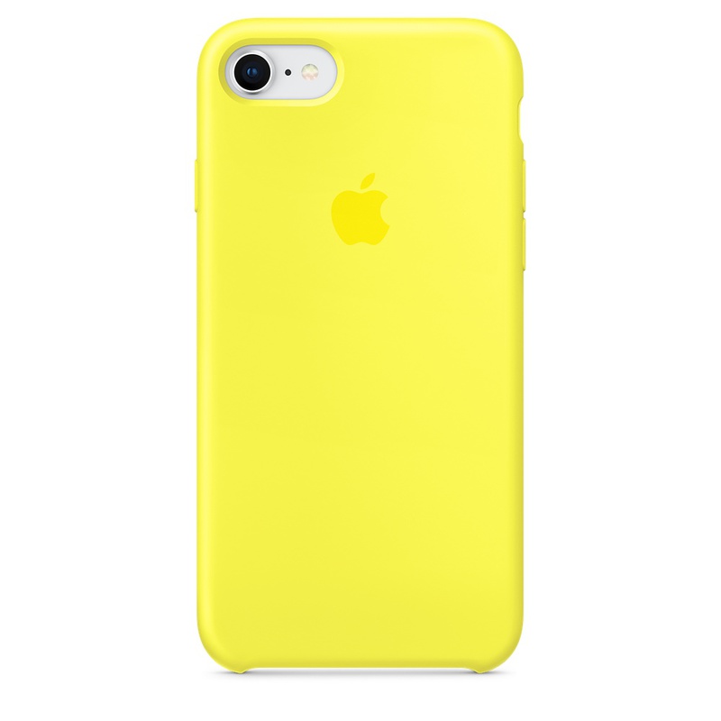 Apple MR672ZM/A silikonskal till iPhone 8/7, neongul