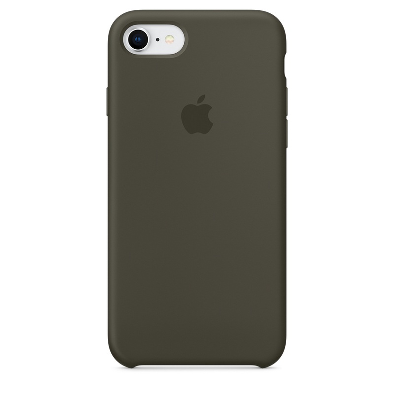 Apple MR3N2ZM/A silikonskal till iPhone 8/7, mörk oliv