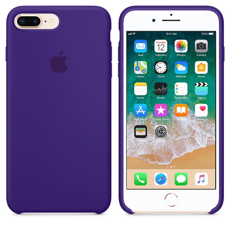 Apple MQH42ZM/A silikonskal till iPhone 8/7 Plus, ultraviolett