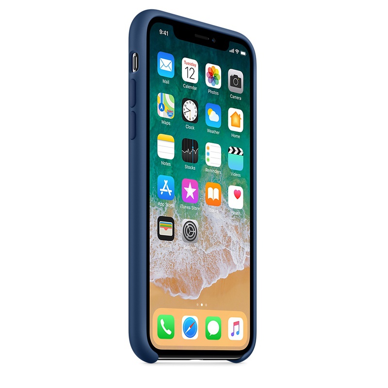 Apple MQT42ZM/A silikonskal till iPhone X, koboltblå