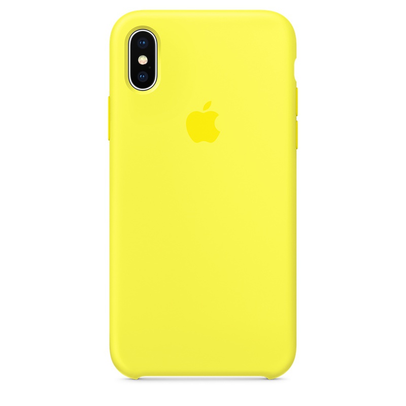 Apple MR6E2ZM/A silikonskal till iPhone X, neongul