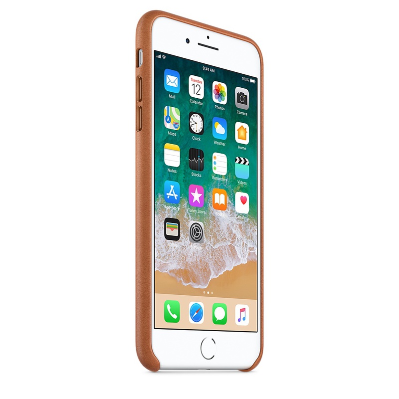 Apple MQHK2ZM/A läderskal till iPhone 8/7 Plus, sadelbrun