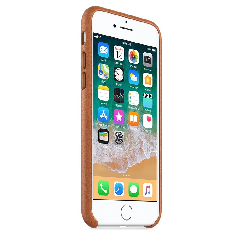 Apple MQH72ZM/A läderskal till iPhone 8/7, sadelbrun