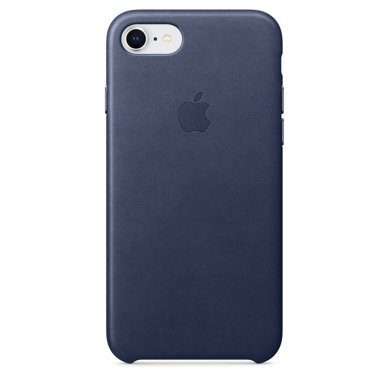 Apple MQH82ZM/A läderskal till iPhone 8/7, midnattsblå