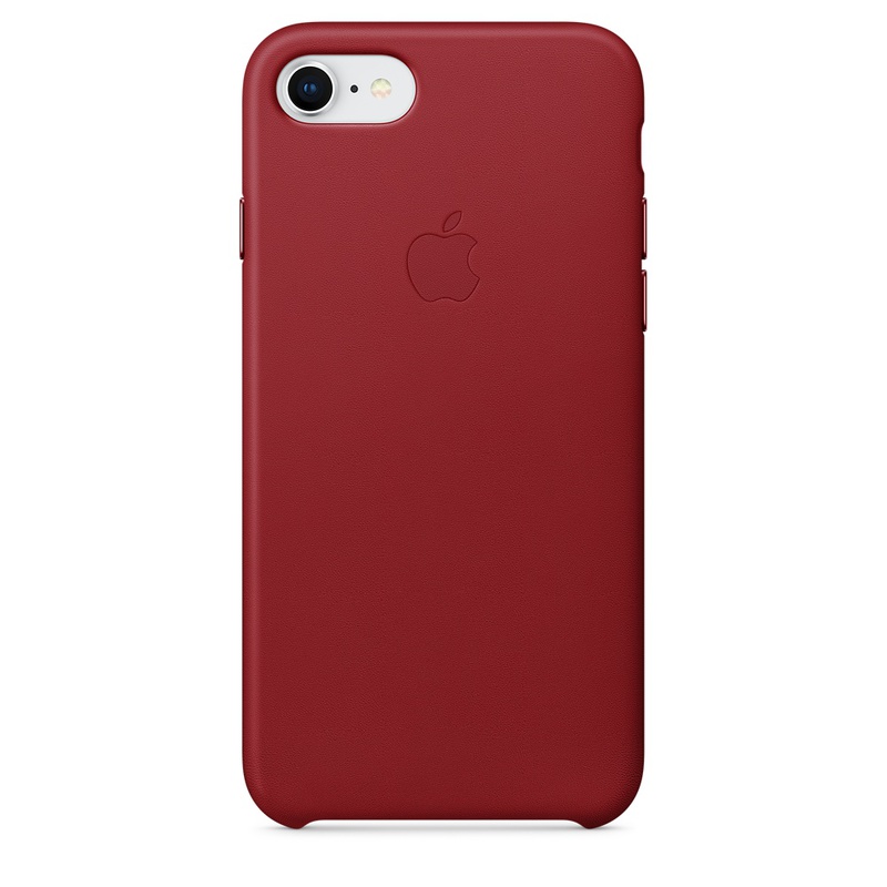 Apple MQHA2ZM/A läderskal till iPhone 8/7, röd