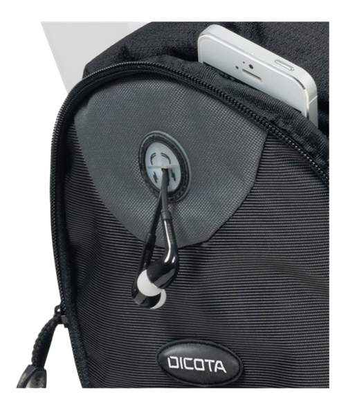 DICOTA Backpack Mission XL ryggsäck, 15-17.3 tum, svart/grå