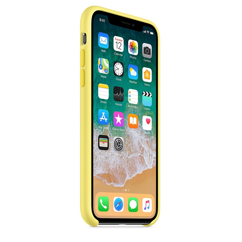 Apple MRG32ZM/A silikonskal till iPhone X, lemonad