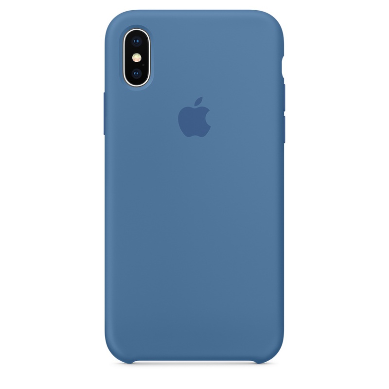 Apple MRG22ZM/A silikonskal till iPhone X, jeansblå