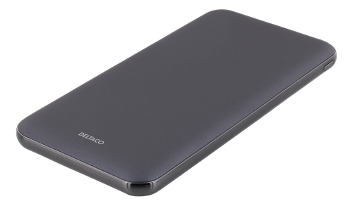 DELTACO Powerbank, portablet batteri, 10.000mAh, 2,4A, USB-C