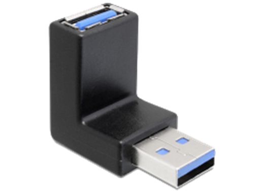 Delock Vinklad USB 3.0 Adapter, hane till hona, USB 3.0